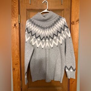 LOFT Gray Knit Sweater